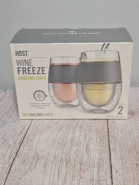 Ost Wine Freeze Cooling Cups - Gray (Set of 2)